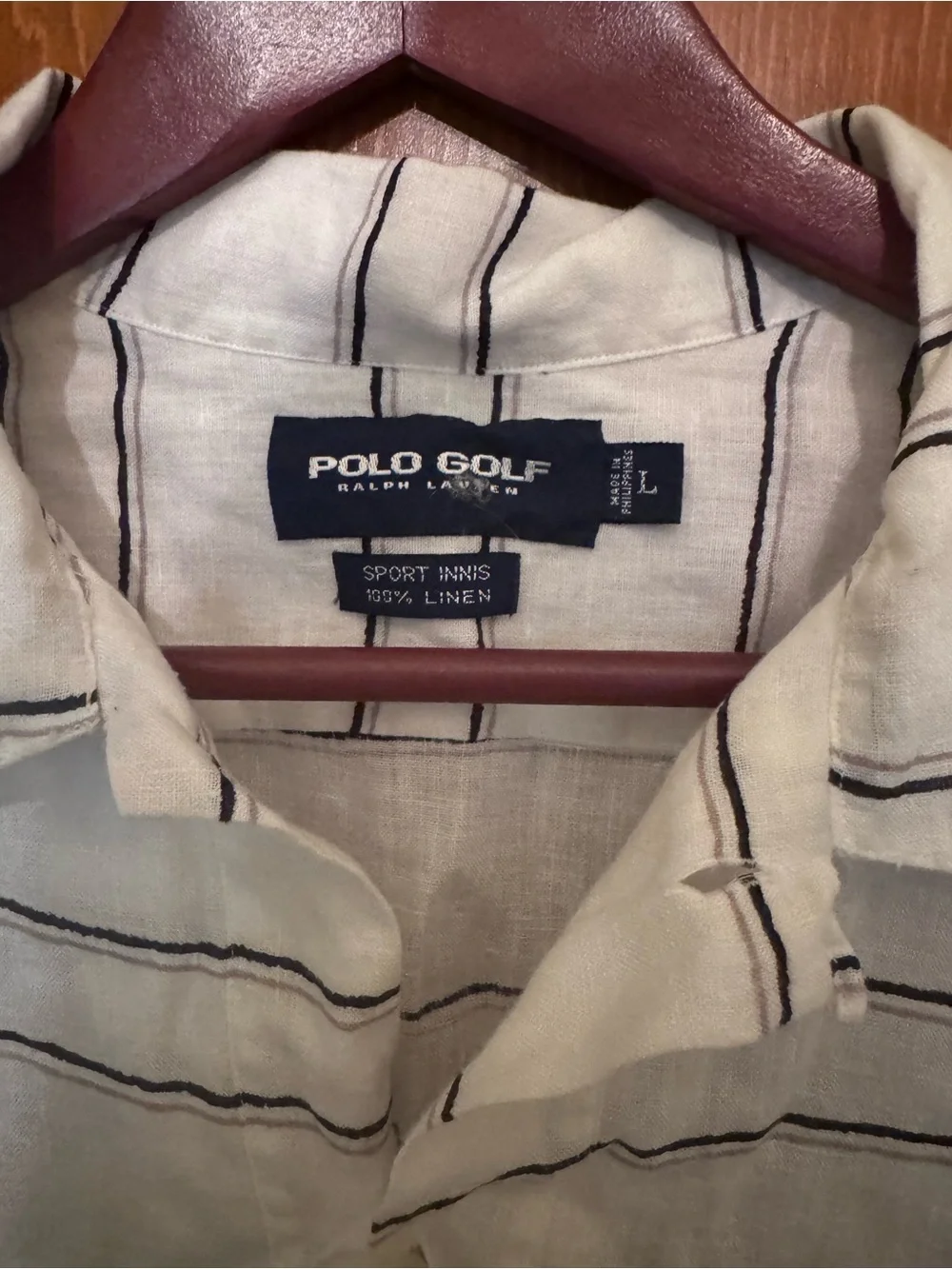 Ralph Lauren White Polo with Navy Stripe